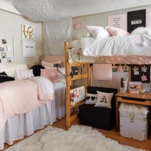 one bed bunked for living quarters underneath