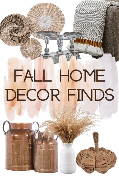 pinterest image for fall home decor finds