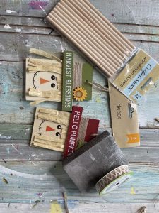 supplies needed to make scarecrow vase fillers