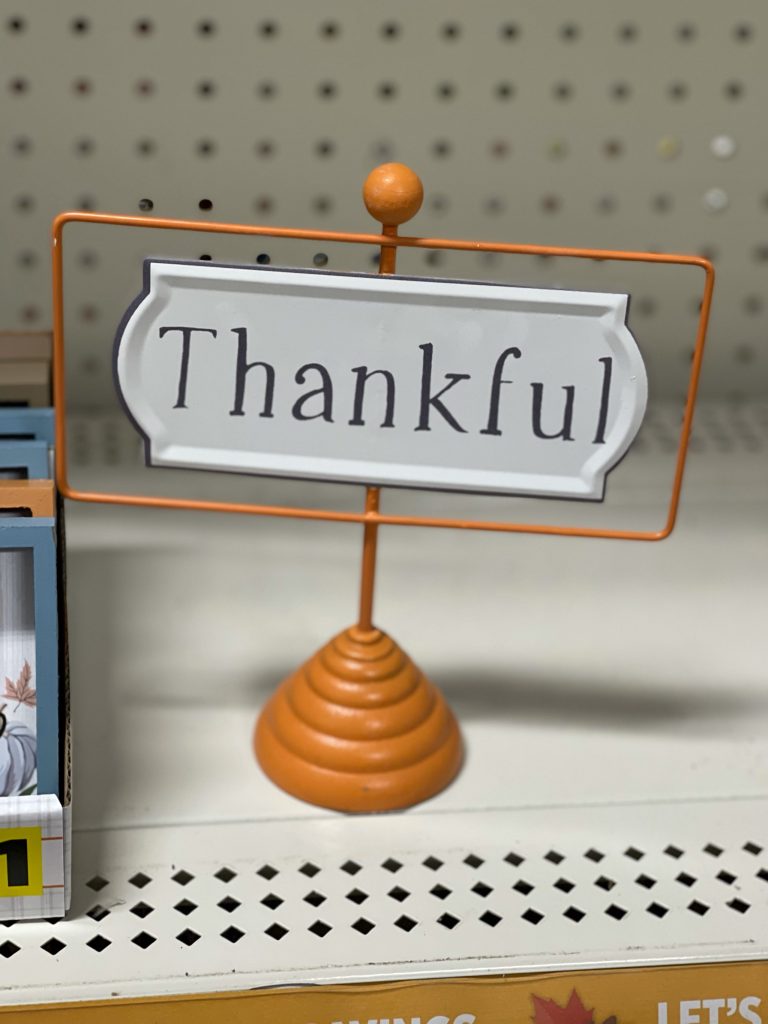 thankful sign