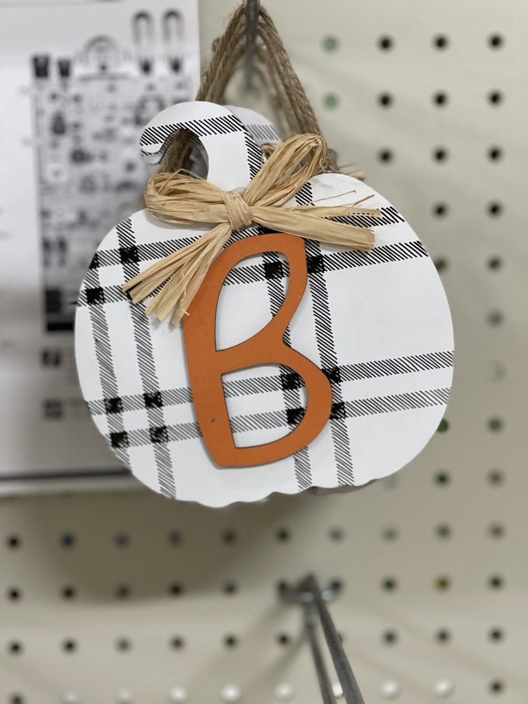 pumpkin letter sign