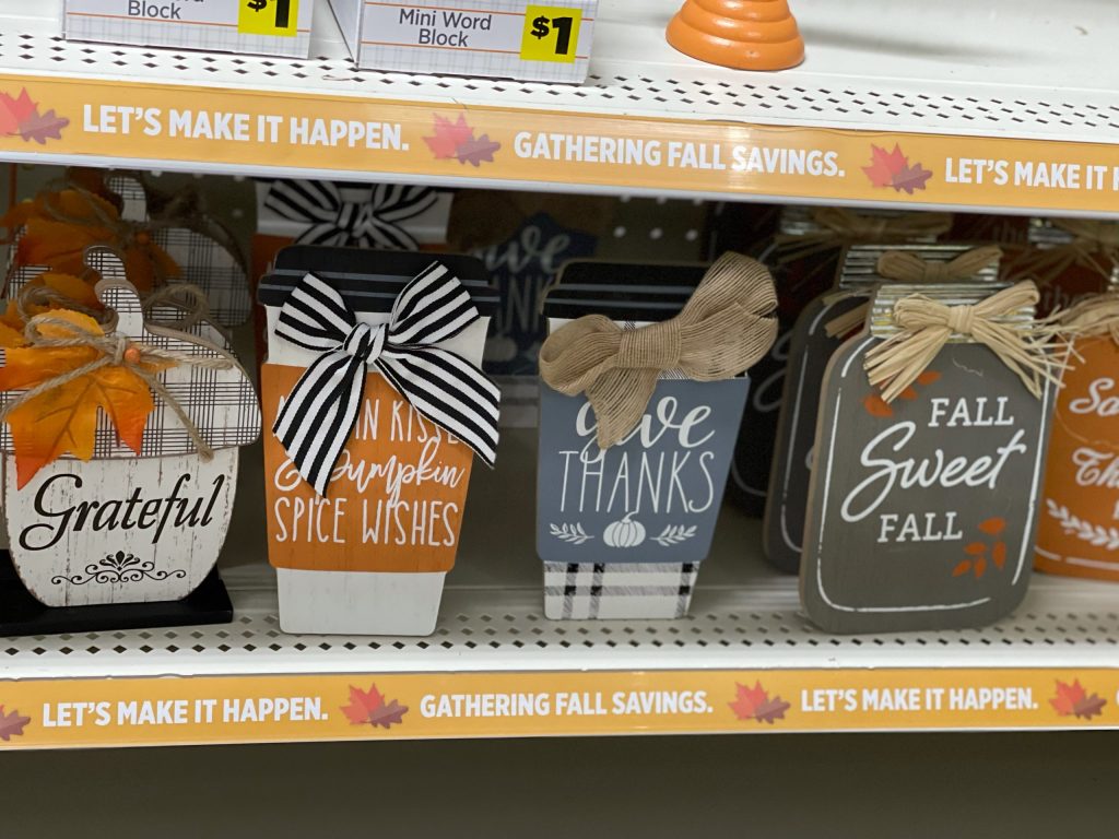 miniature fall coffee signs