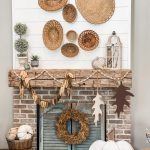 re-fabbed fall mantel decor