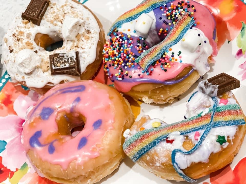 donuts decorated from the donut bar
