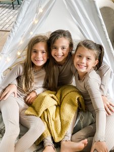 girls in the teepee