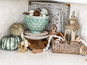 close up of corner counter vignette