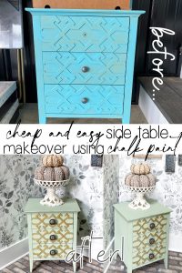 Cheap and Easy Side Table Makeover using Chalk Paint - Re-Fabbed