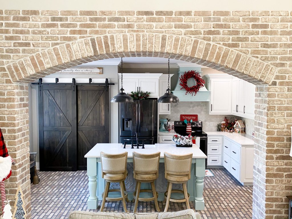 brick flooring and brick archway by old mill brick