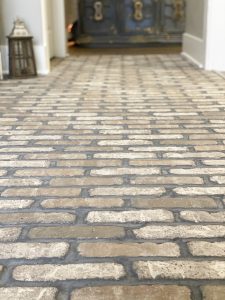 brick web flooring in entryway