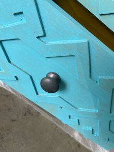 before of the cheap and easy side table makeover