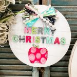 Colorful Merry Christmas Door Hanger for Teachers