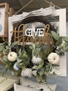 give thanks wreath decor at big lots