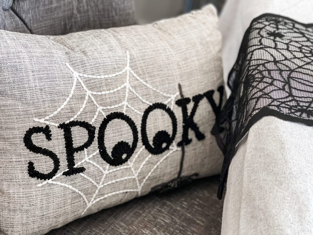 spooky throw pillow