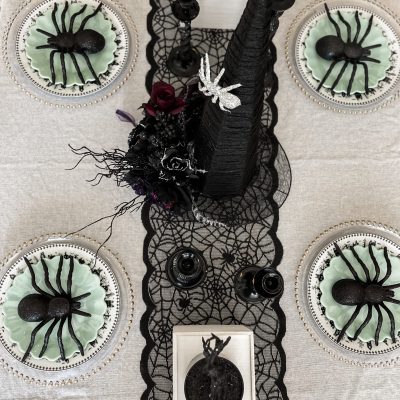 budget halloween tablescape decor