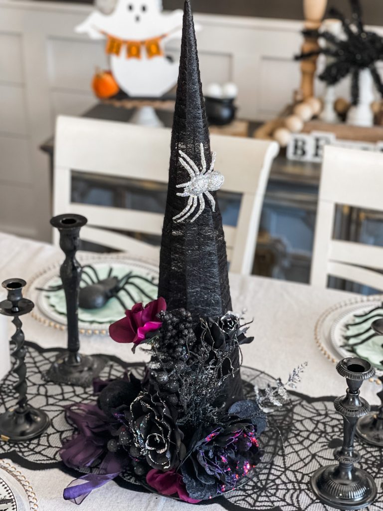 witches hat on dining room table