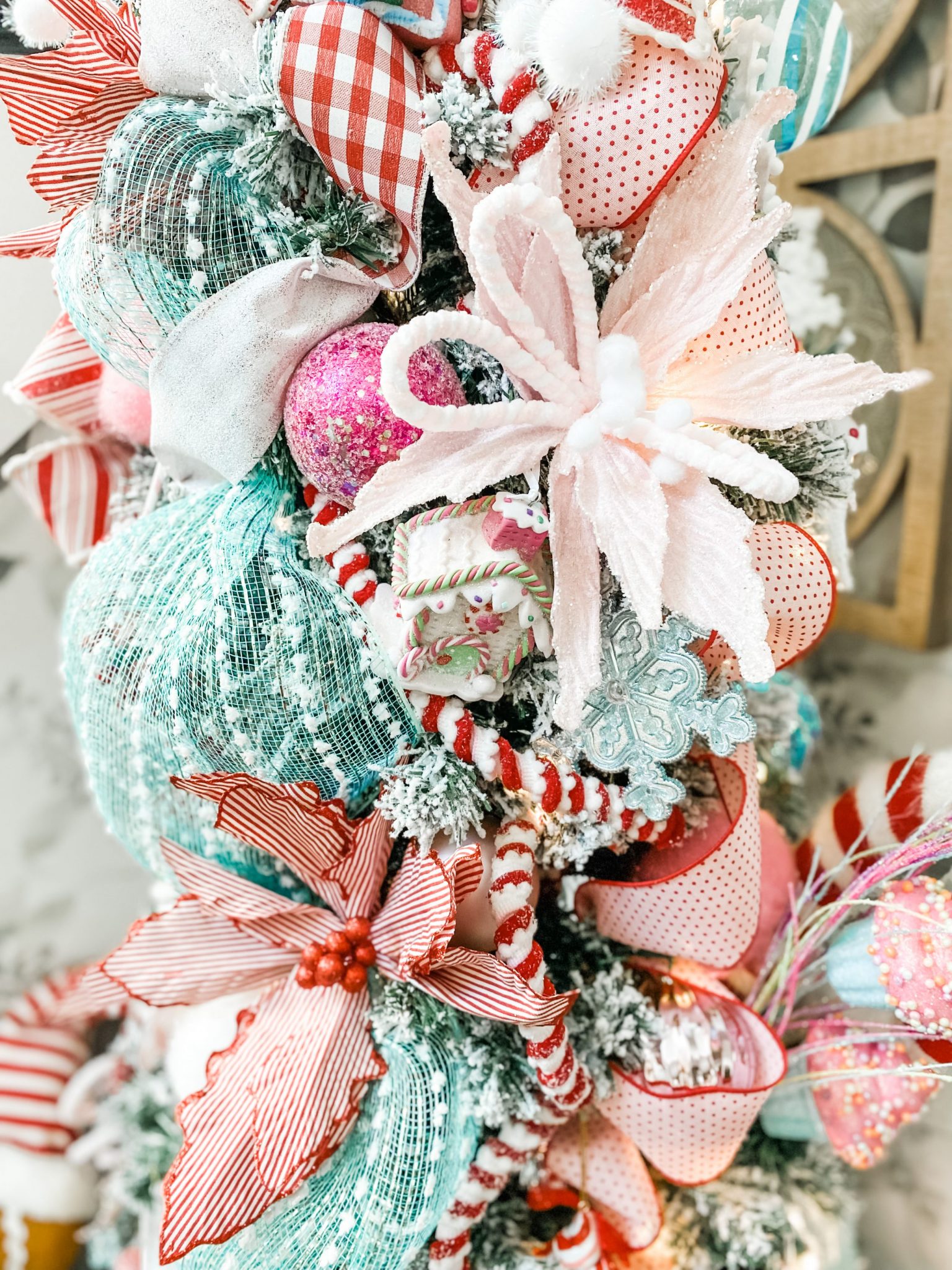 candy land christmas tree entry way - Re-Fabbed