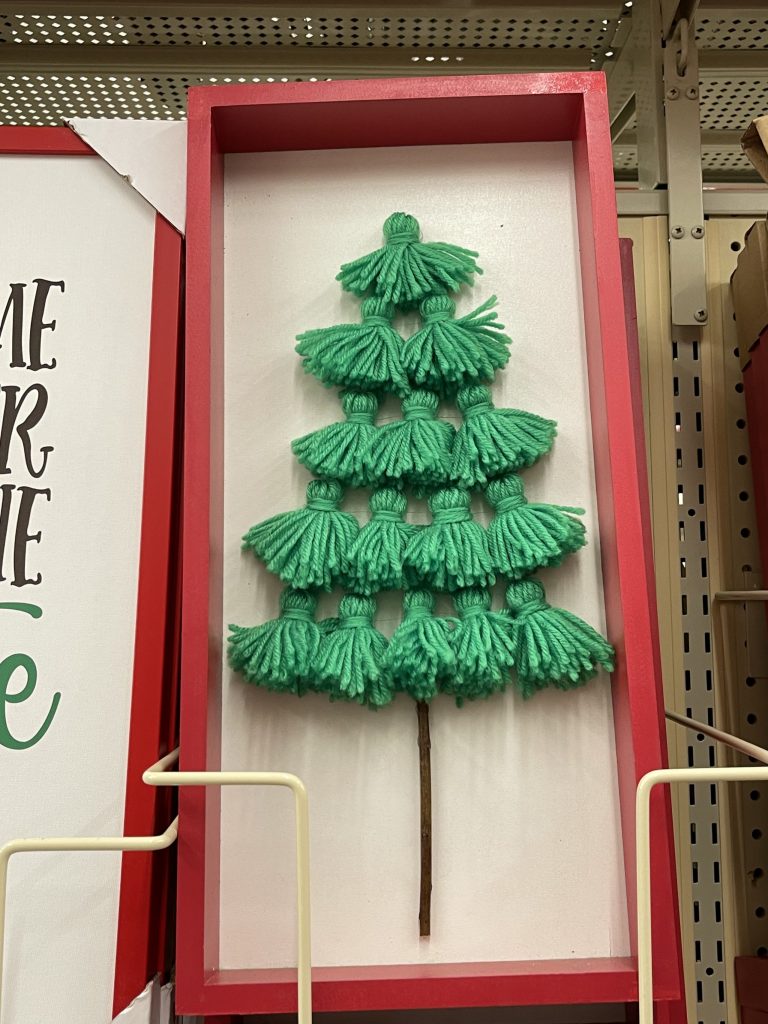 picture of a tassel christmas tree in hobby lobby