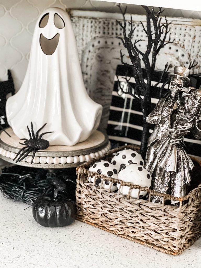 halloween decor in kitchen