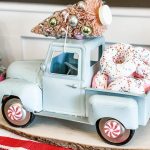 aqua metal truck makeover for candy land christmas