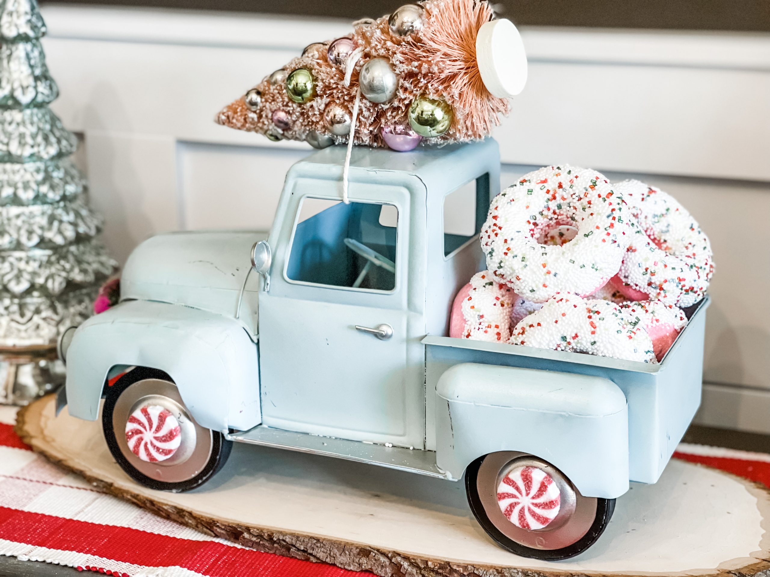 Metal truck with christmas tree sales