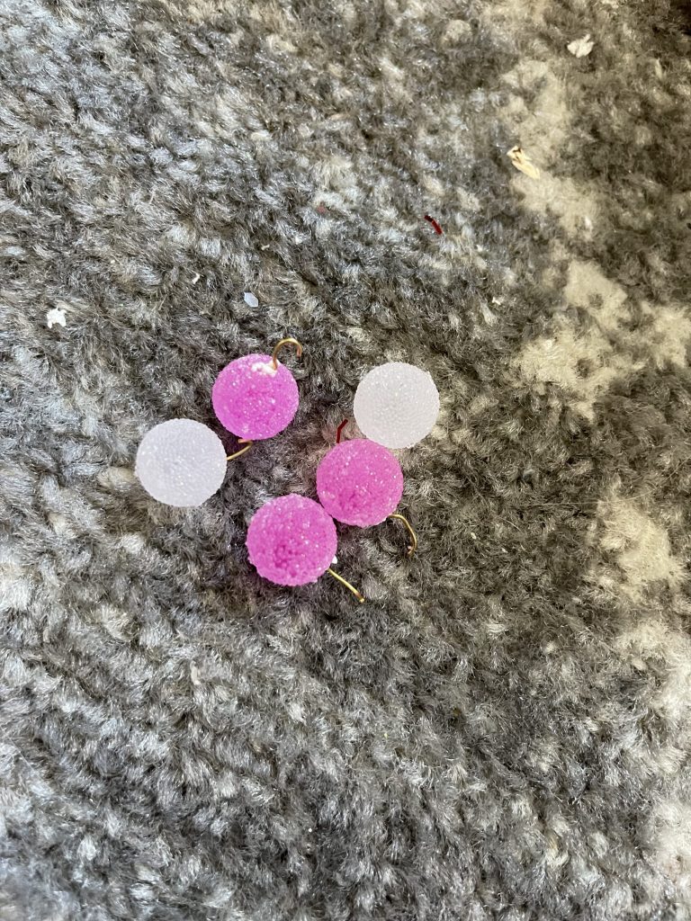 pink and white mini candy ornaments