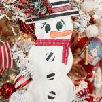 how to paint a wooden snowman