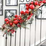 how to hang christmas garland on a staircase