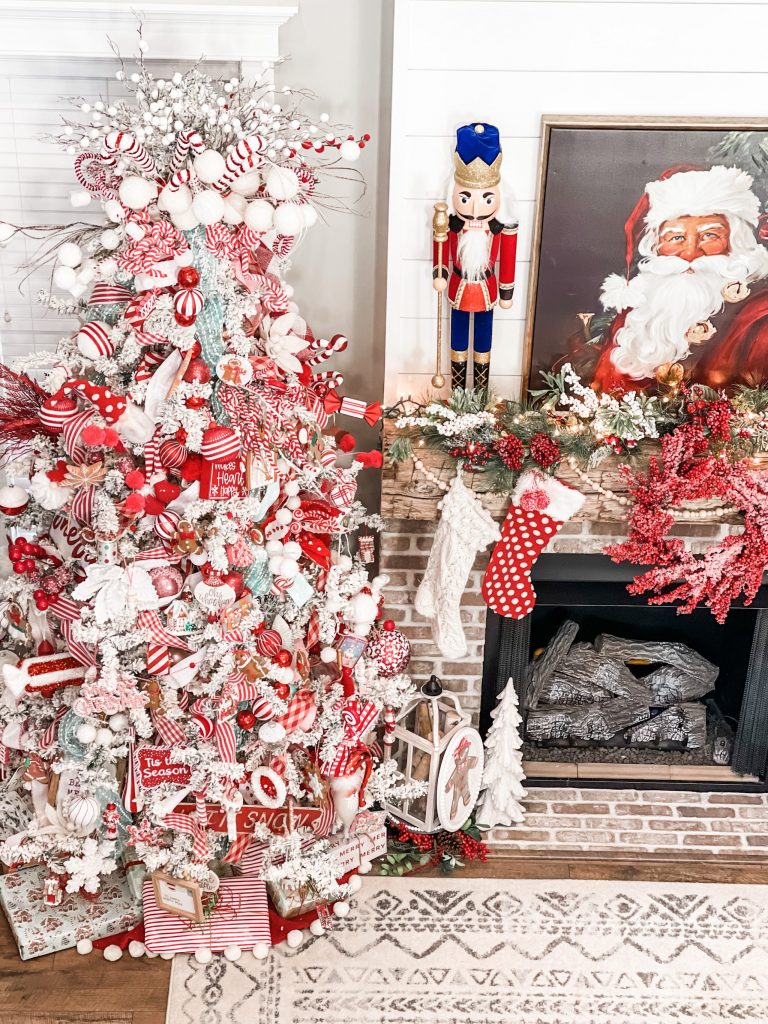 view of living room christmas