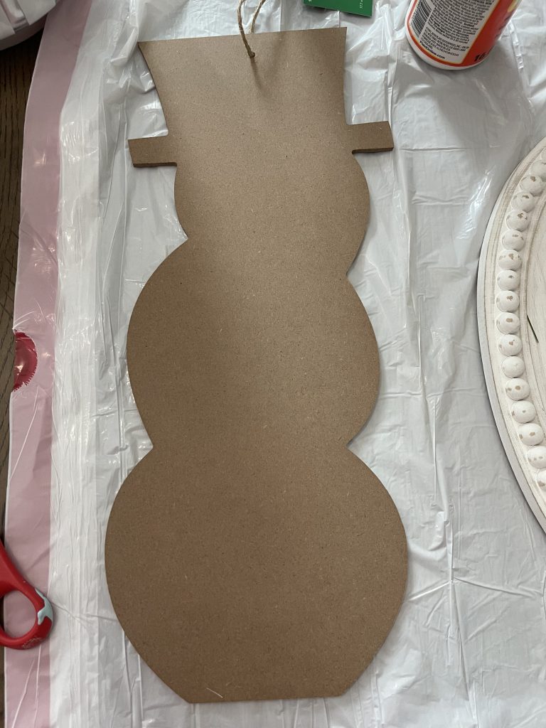 wooden snowman cutout