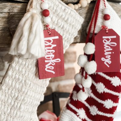 diy christmas stocking tag