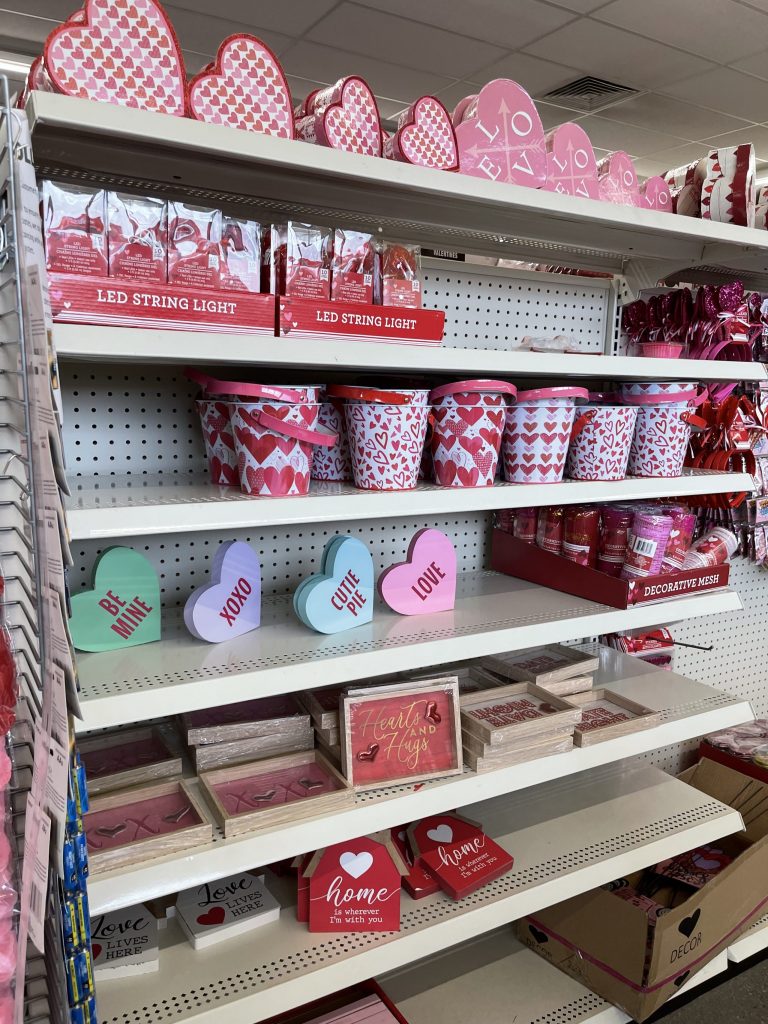 valentines decor dollar tree