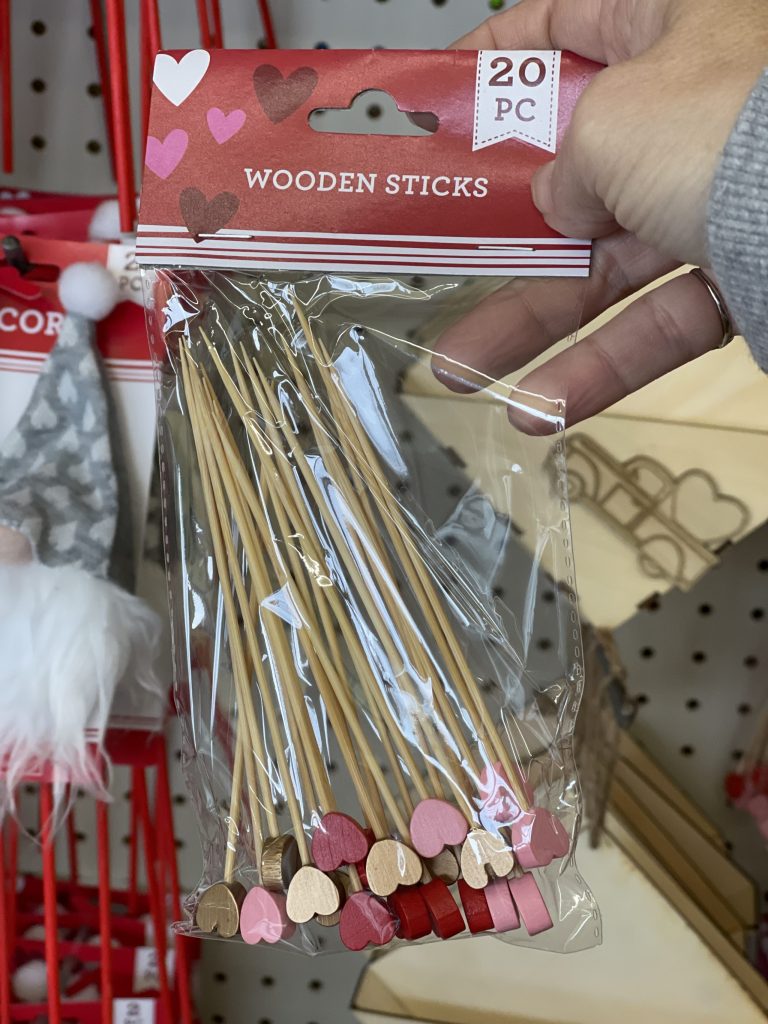 heart picks at dollar tree