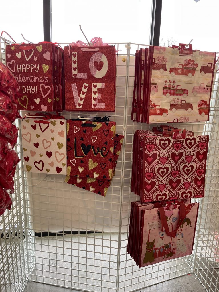 valentine bags at dollar tree