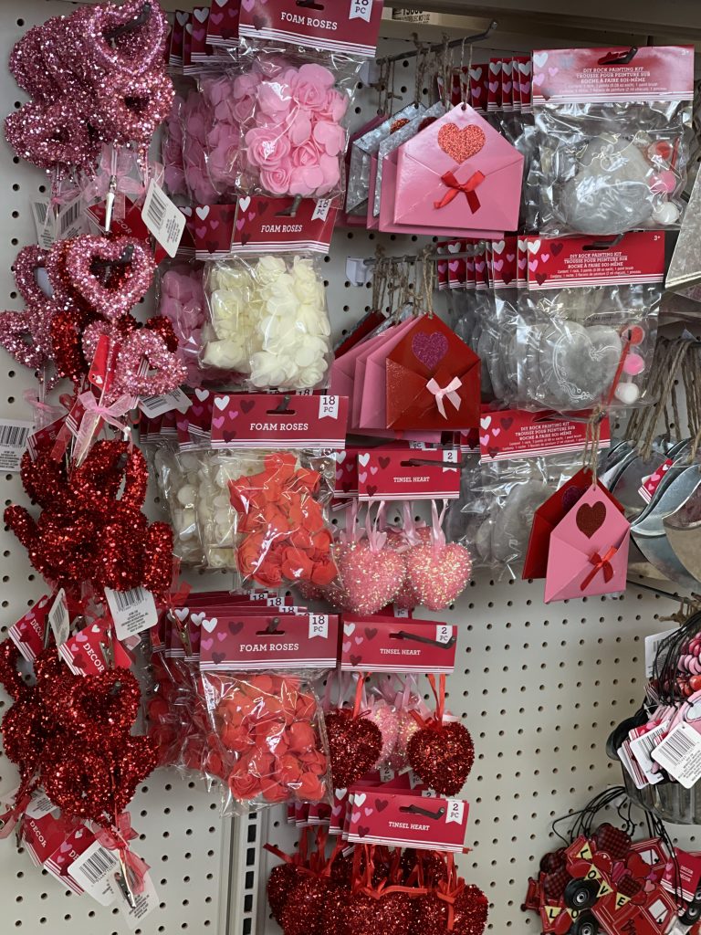 valentine dollar tree decor