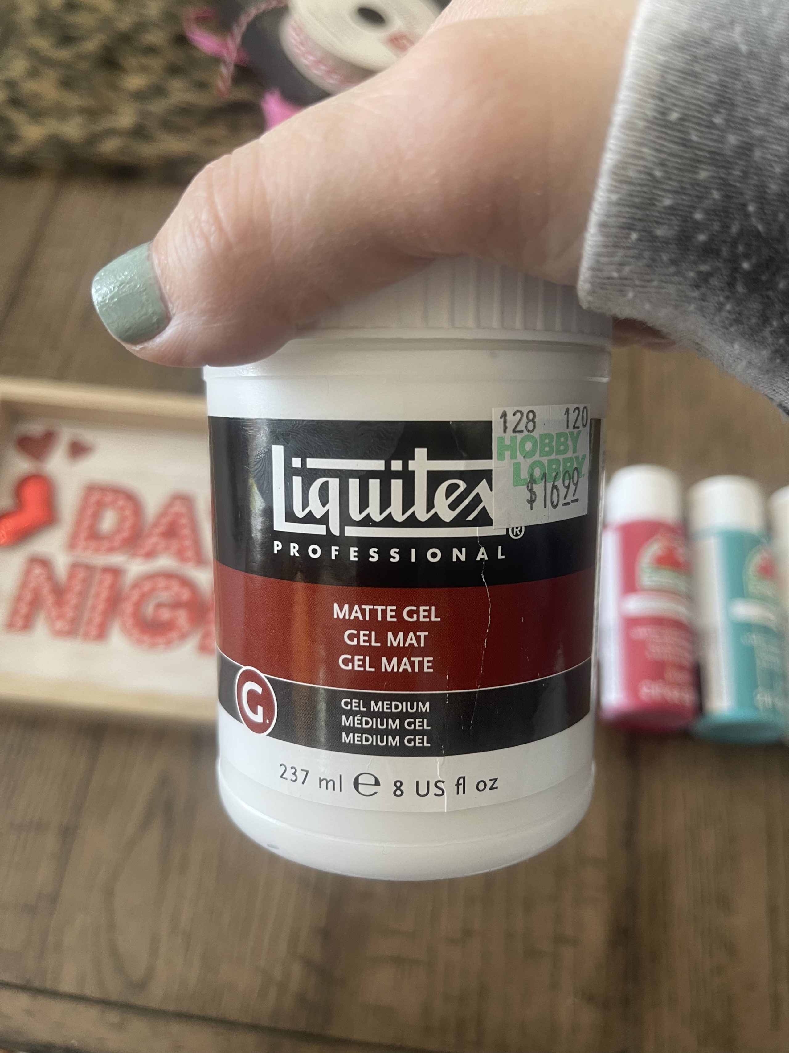 using gel medium with acrylic paint ReFabbed