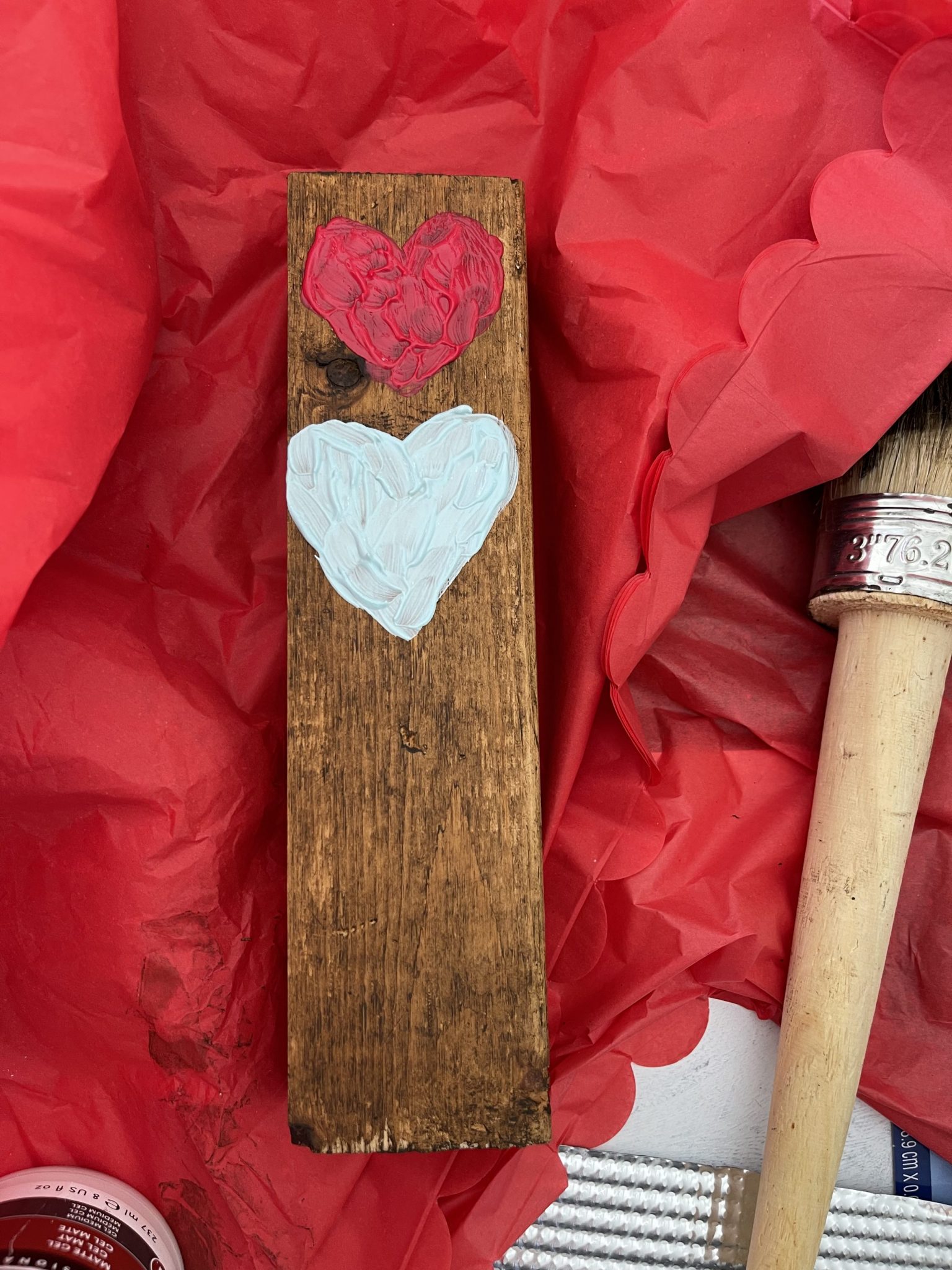 using gel medium with acrylic paint ReFabbed