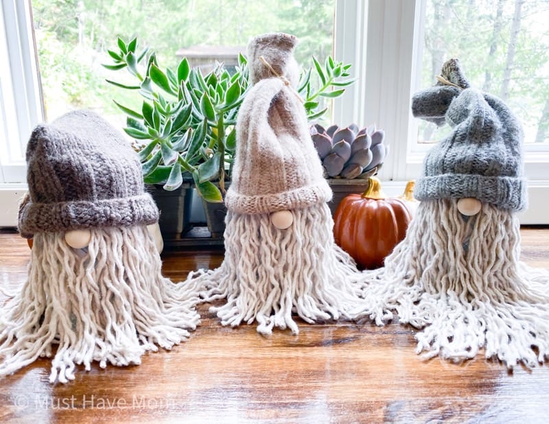DIY gnomes made with mops