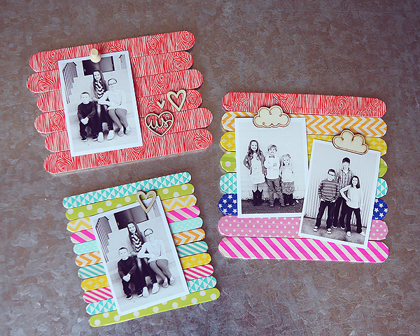 DIY photo frame make with popsicle sticks 