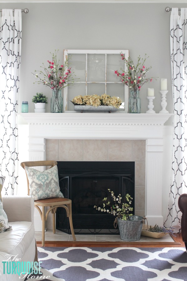 farmhouse Spring Mantel Decor Ideas