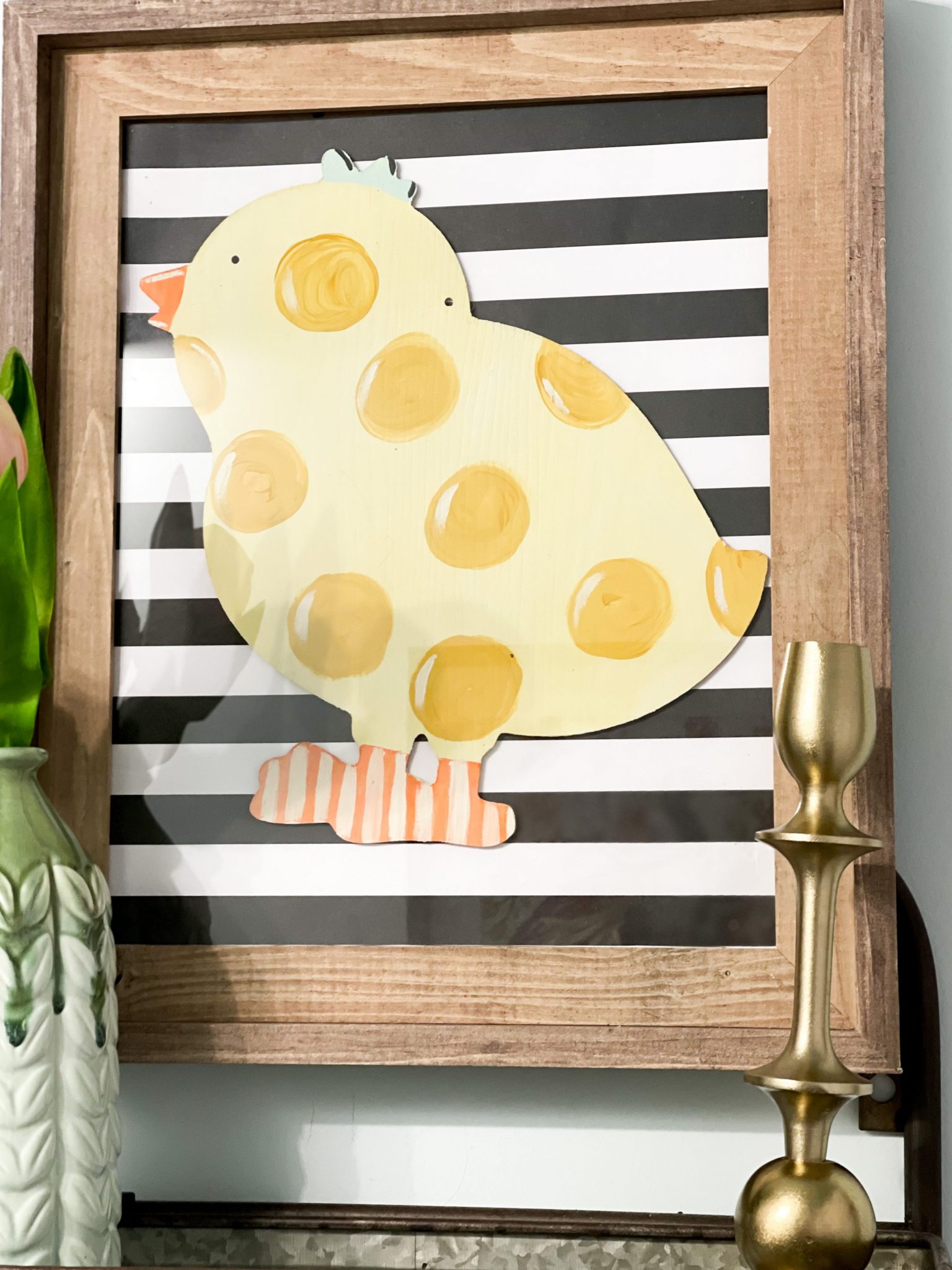 dollar tree wooden chicken makeover ReFabbed