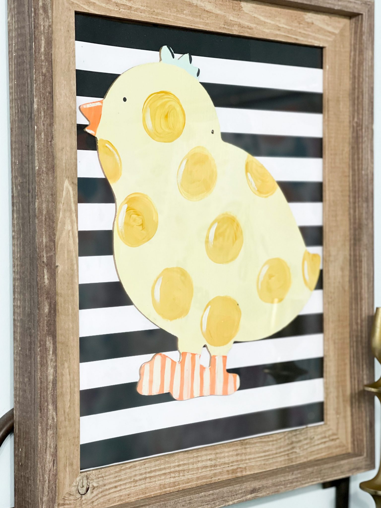 dollar tree wooden chicken makeover ReFabbed