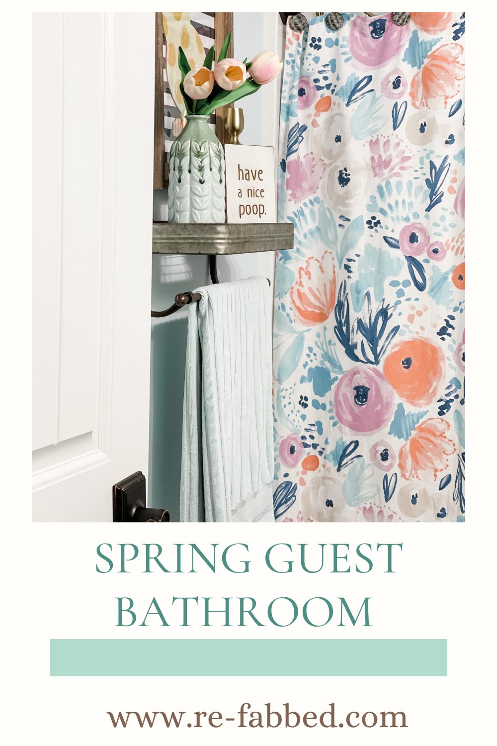 guest bathroom spring inspiration - Re-Fabbed