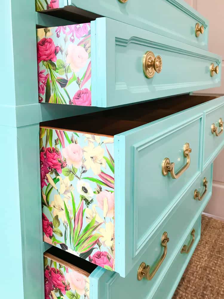 Fabric Lined Drawers with Mod Podge - Mod Podge Rocks