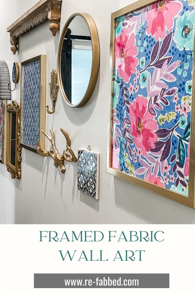 framed fabric wall art Re Fabbed