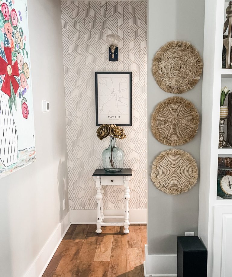 hallway accent wall makeover - Re-Fabbed