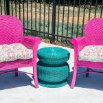 Outdoor chair makeover with spray paint