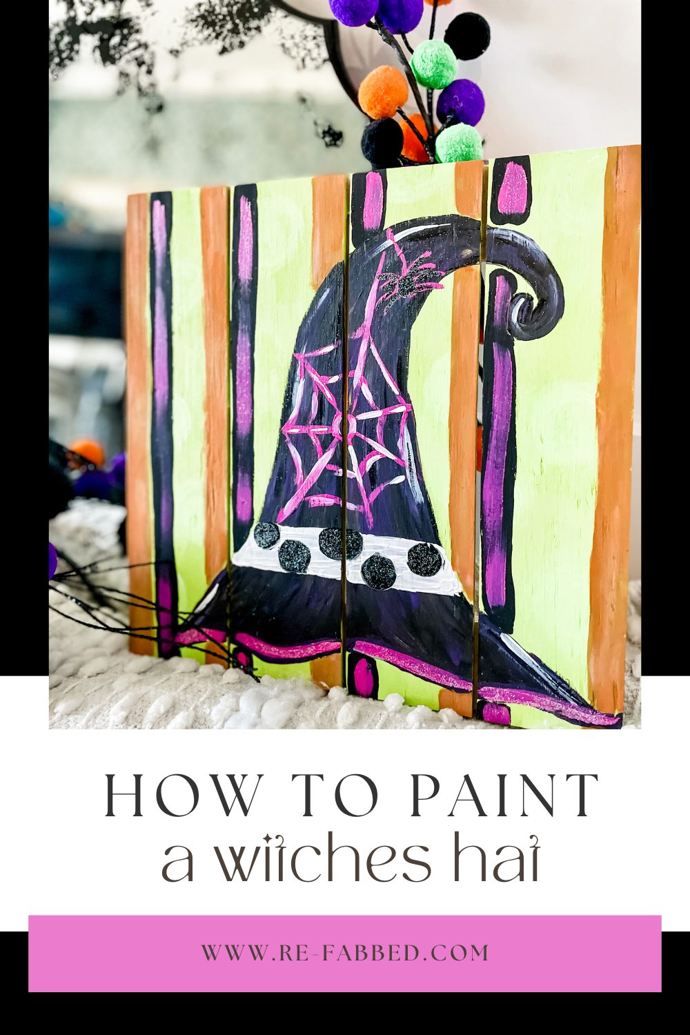 how to paint a witches hat ReFabbed