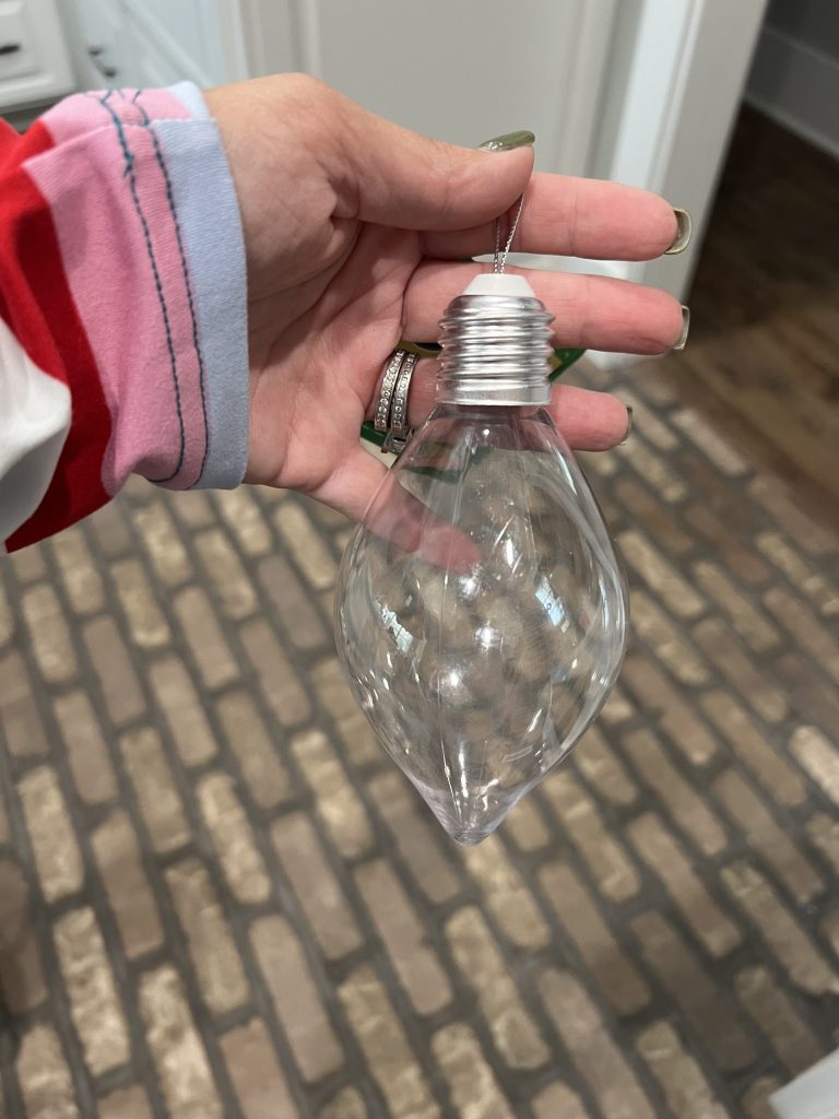 plastic bulb ornament