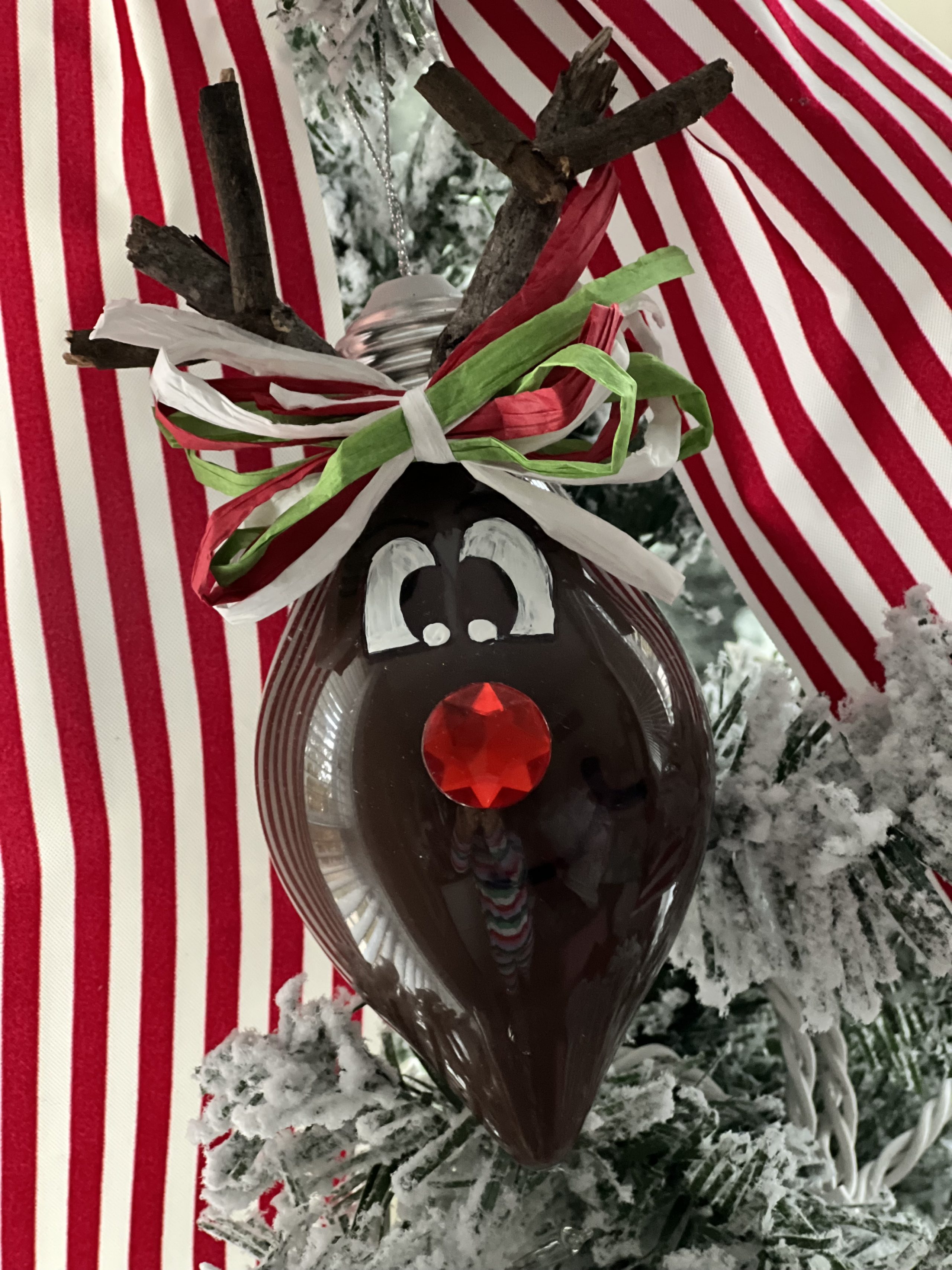 Diy reindeer ornament re fabbed