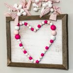 diy wood bead heart sign